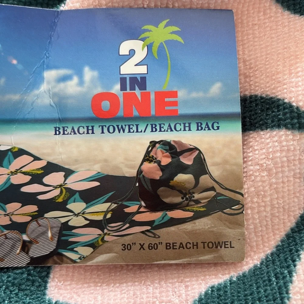 Northpoint two and one beach towel beach bag 30 x 60 beach towel backpack
